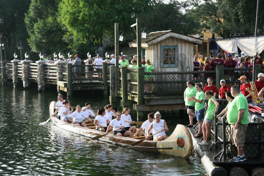 Cast Canoe Races A Disney Tradition of Paddles Up Before Dawn Disney Parks Blog