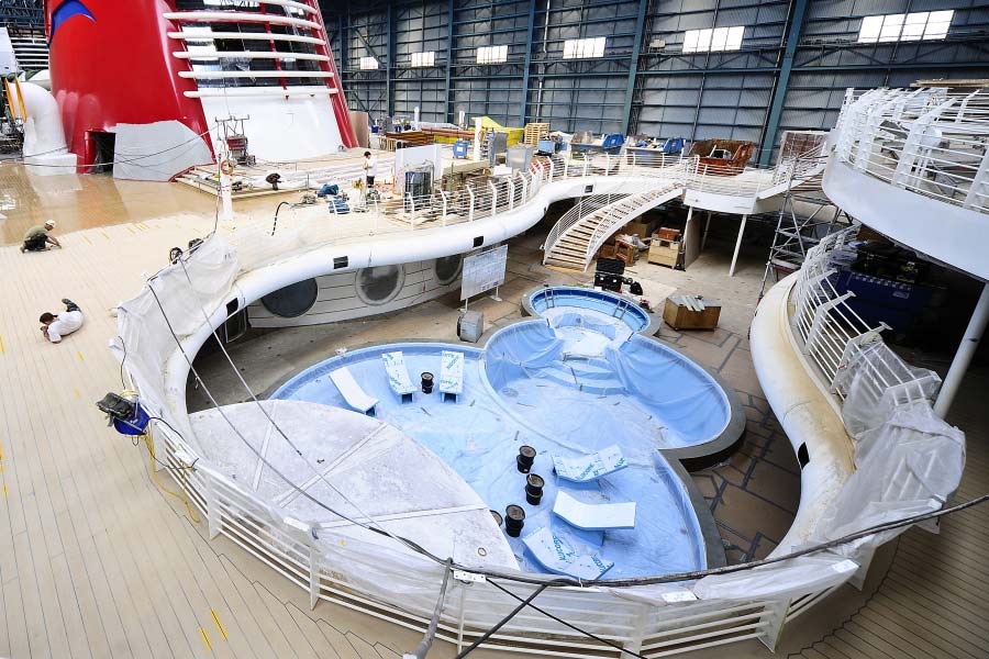 Quiet Cove Pool Taking Shape on the Disney Dream Disney Parks Blog