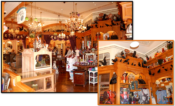 halloween decor at fortuosity shop at disneyland resort