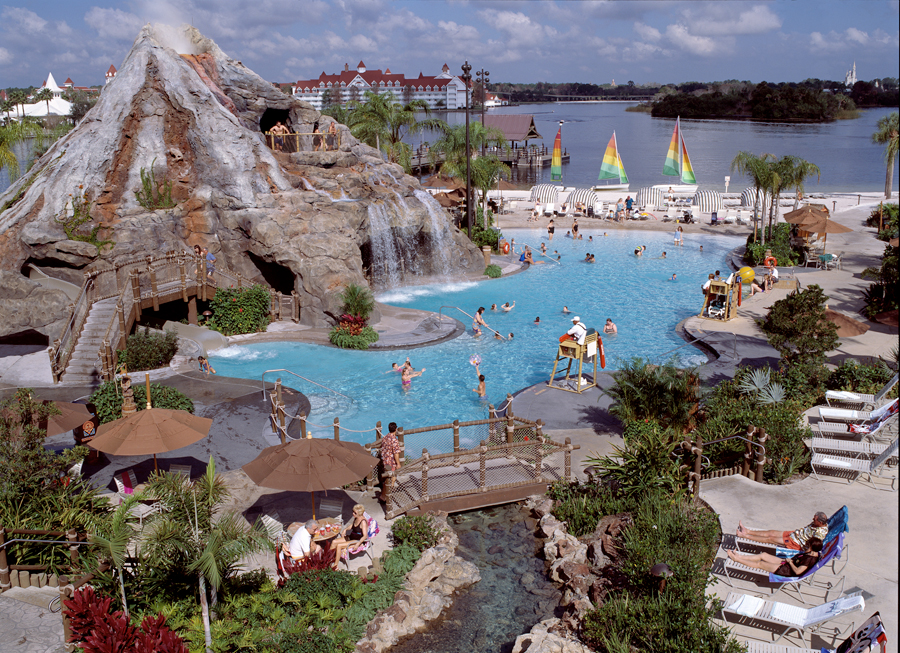 Five Of The Coolest Water Slides At Walt Disney World Resort Nanea Volcano Pool Slide At Disney S Polynesian Resort