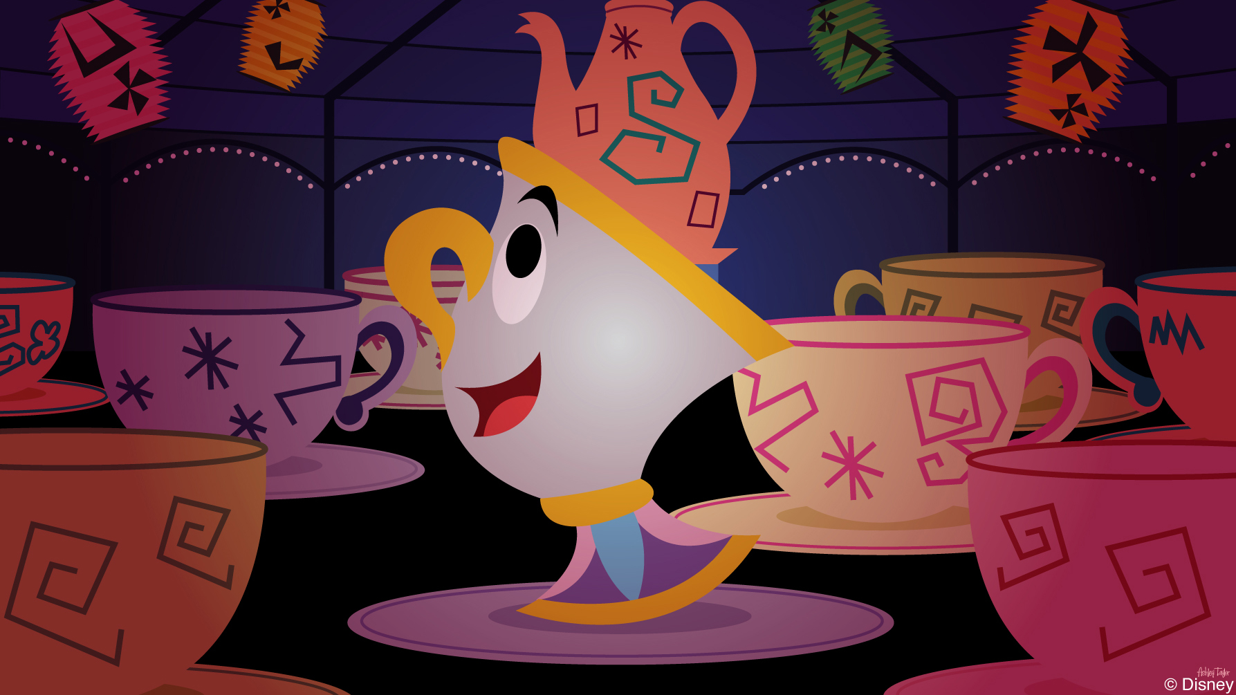 Disney Doodle: Chip at Mad Tea Party