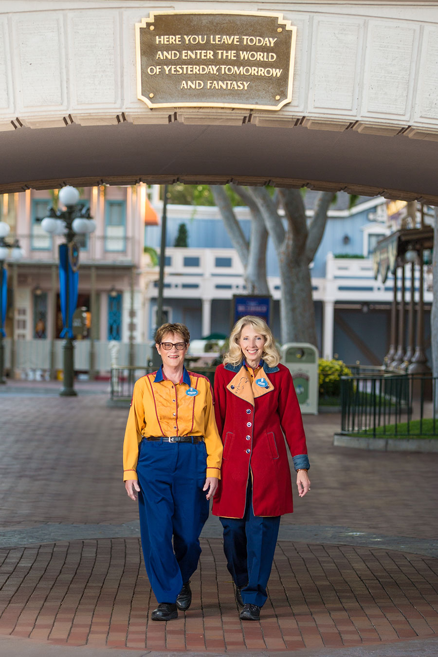 Disneyland Resort Cast Members Louise Stewart and Cindy Vallerga-Brown Have Been Happily Working the Main Entrance Together for 50 Years