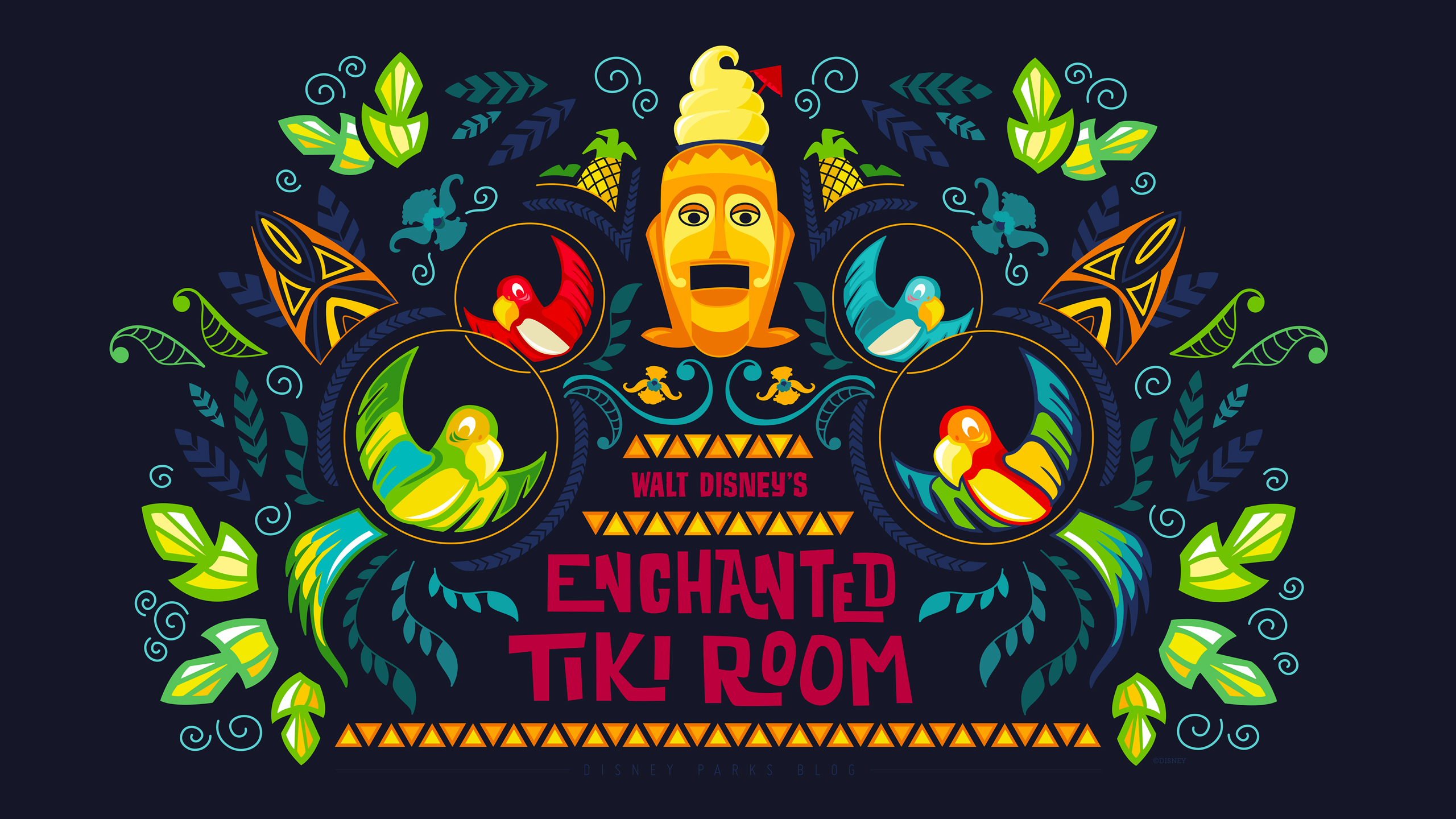 45th Anniversary Wallpaper Walt Disney’s Enchanted Tiki Room