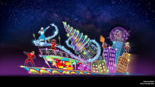 New 'Incredibles' Float Coming to 'Paint the Night' Parade at Disney California Adventure Park