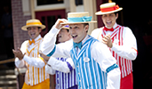 The Dapper Dans barbershop quartet performing in costume The Dapper Dans barbershop quartet performing in costume