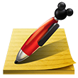 Mickey Pen and Notepad Icon Mickey Pen and Notepad Icon