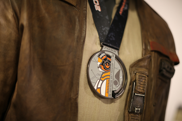 Star Wars Virtual Half Marathon Medal with Poe Dameron