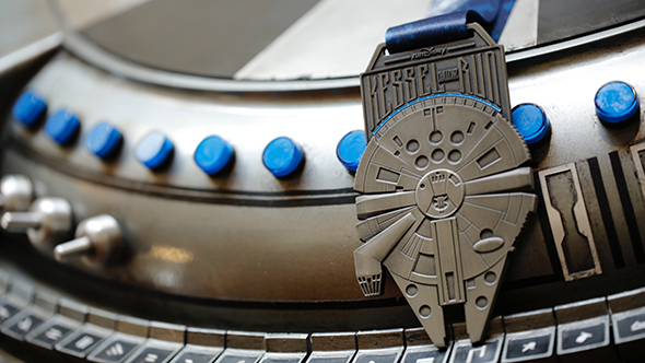 Kessel Run Challenge Medal with Millennium Falcon