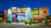 Outside Disney Junior - Live on Stage! theater with paintings of Disney characters