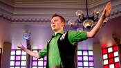 A male Irish dancer performs