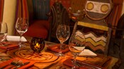 African-inspired bar and table seating in Sanaa