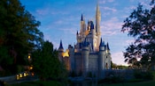 Cinderella Castle after sundown