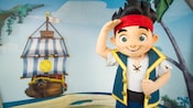 Disney Junior star Jake, the boy pirate, salutes at Animation Courtyard