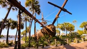 The shipwreck-themed waterslide at Stormalong Bay at Disney's Beach Club Resort