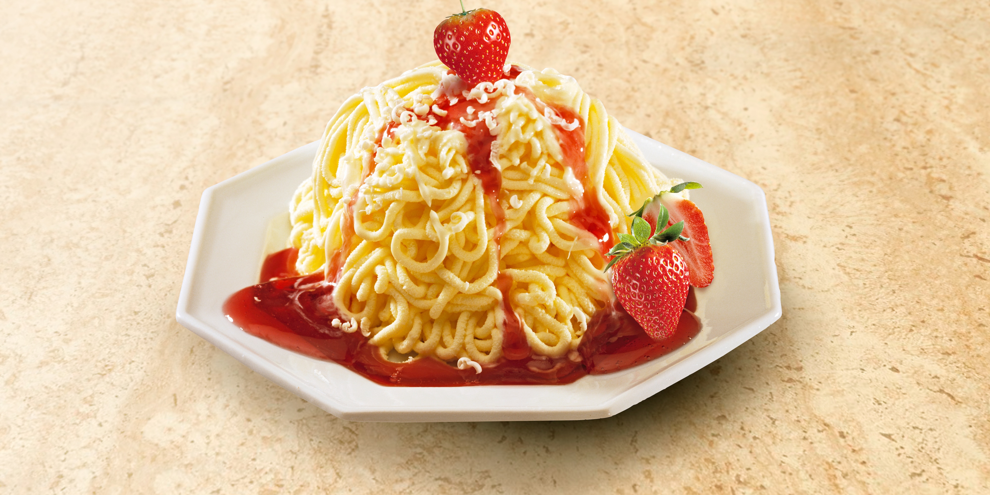 Fontanella 'spaghetti' ice cream dessert