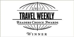Travel Weekly’s Readers Choice Awards logo, which reads: 2017 Readers Choice Awards Winners