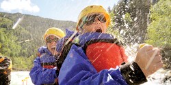 2 women raft down a river 2 women raft down a river