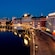 Illuminated exterior of Disney’s Boardwalk Resort