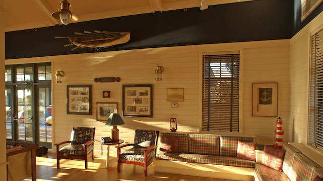 Disney Beach House S Hilton Head Island Resort Nautical Themed Lounge Area Of Disney S Beach House With Sofa And Chairs Hilton Head Island Resort