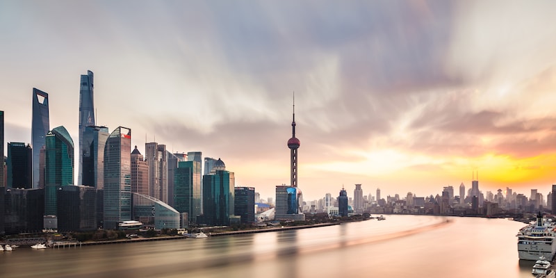 Shanghai, China at dawn
