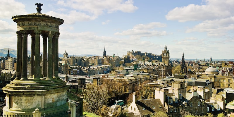 The rooftops and steeples of Edinburgh