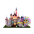 Sleeping Beauty Castle and Mickey's Fun Wheel